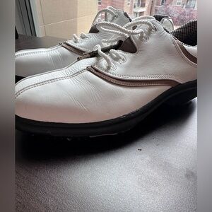 FootJoy Golf Shoes Mens 8M Spike Extra Comfort 98315 White Leather Lace Up